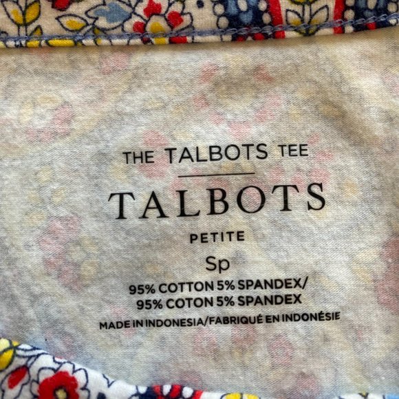 Talbots Short Sleeve Adorable Tee Size Petite - Picture 4 of 4